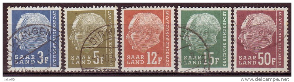 SARRE - 1957 - YT N° 392 / 393 + 396 / 397 + 404  - Oblitérés - - Used Stamps