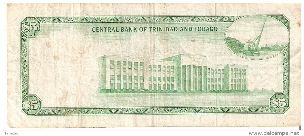 BILLETE DE TRINIDAD Y TOBAGO DE 5 DOLLAR DEL AÑO 1964 (BANKNOTE) - Trinidad & Tobago