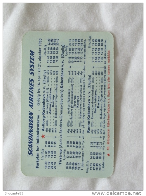 TRIF ET HORAIRE DE LA SCANDINAVIAN AIRLINES SYSTEM - Horaires