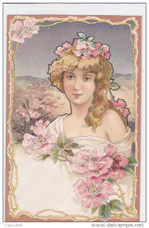 CARD DONNINA LIBERTY FIORI DI ROSA CANINA  -FP-V-2- 0882-21484 - Non Classificati