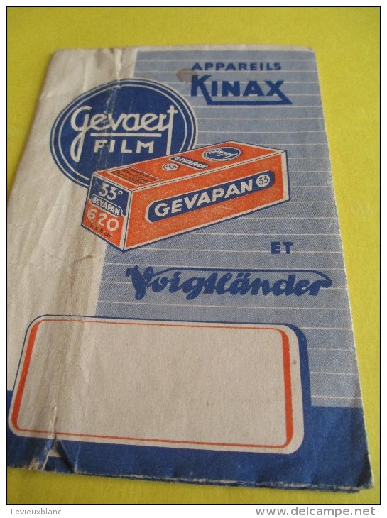 Enveloppes De Négatifs Et Tirages/GEVAERT Film/Gevapan /Vers 1930 - 1950      ENT8 - Andere & Zonder Classificatie