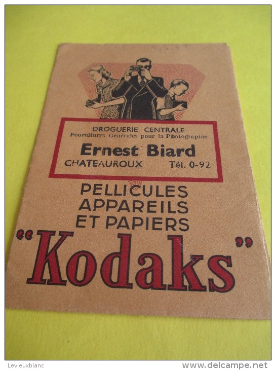 Enveloppes De Négatifs Et Tirages/Kodaks/Châteauroux/   /Vers 1930 - 1950      ENT21 - Altri & Non Classificati