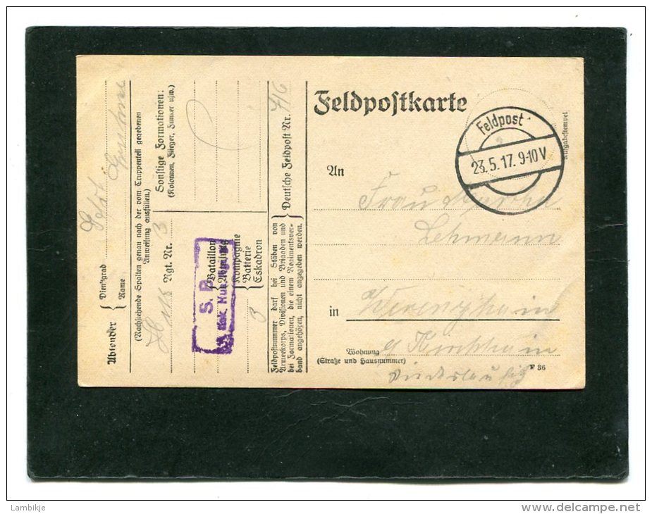 Deutsches Reich Feldpostkarte 1917 - Militaria