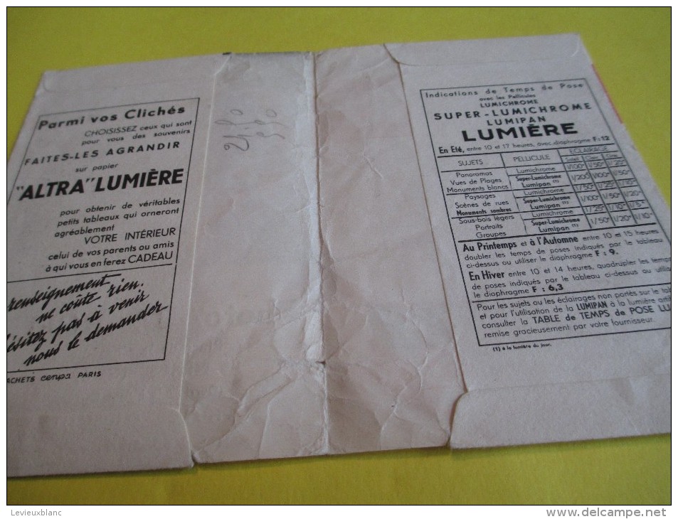 Enveloppes De Négatifs Et Tirages/Film Lumiére/ Nîmes/Gard  /Vers 1930 - 1950      ENT22 - Altri & Non Classificati