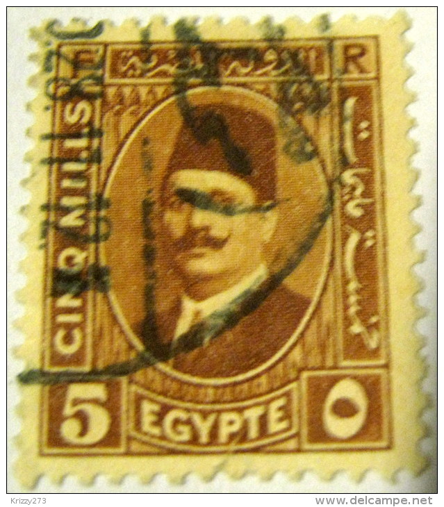 Egypt 1927 King Fuad 5m - Used - Gebruikt