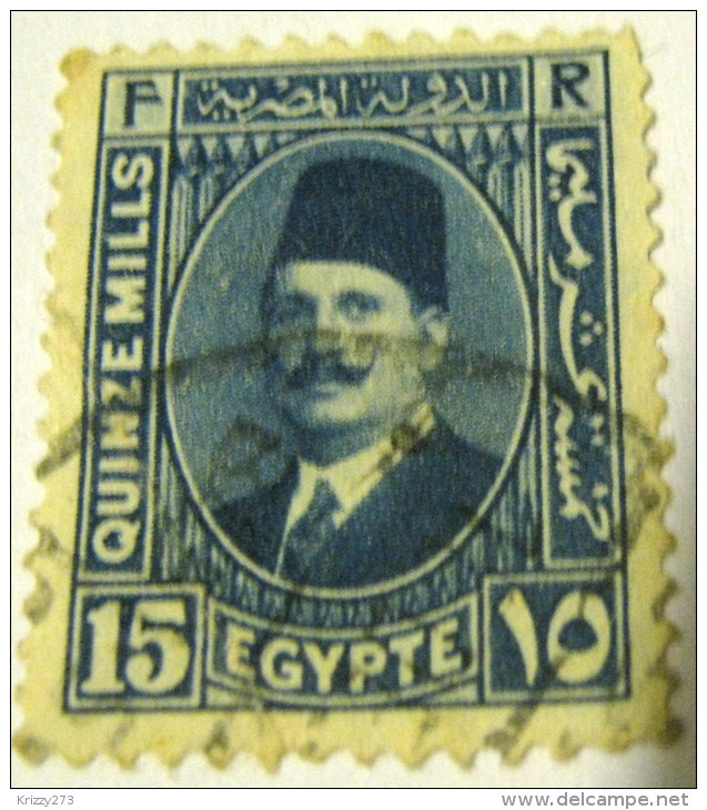 Egypt 1927 King Fuad 15m - Used - Gebruikt