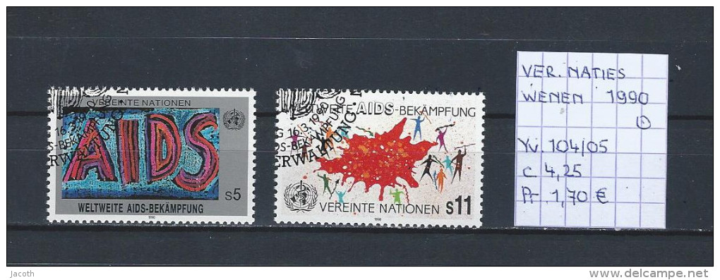 UNO - Wenen - 1990 - Yv. 104/05 Gest./obl./used - Gebruikt