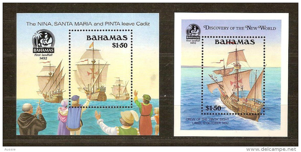 Bahamas 1992 Yvertn° Bloc 58 Et 62 *** MNH Cote 24 Euro Bateaux Boten Ships - Bahamas (1973-...)