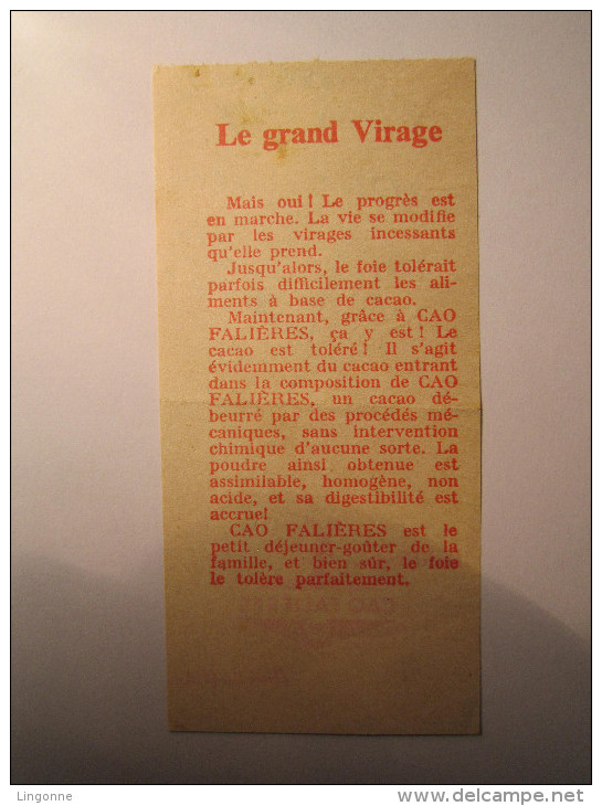 Délicieux.. CAO FALIERES L'aliment Du 3 Eme Age A Partir De 4 Ans Ami Du Foie.. - Alimentaire