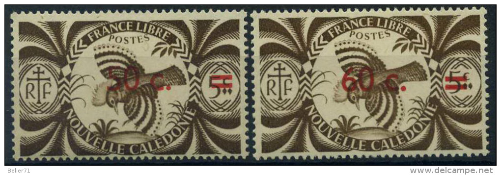 France : Nouvelle Calédonie N° 249 Et 250 X Année 1945 - Ungebraucht