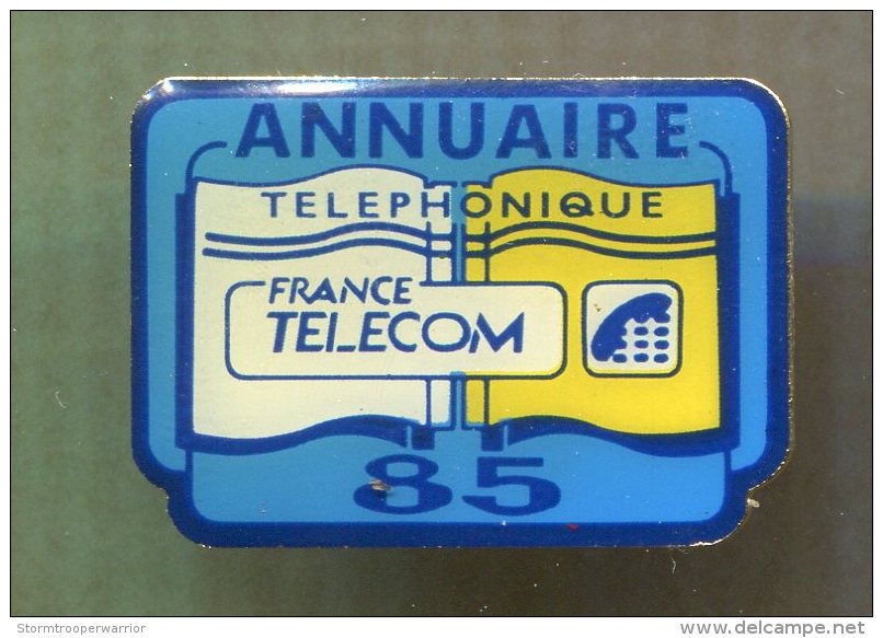 Pin´s - France Telecom ANNUAIRE Téléphonique 85 Vendée - Page Jaune - France Telecom