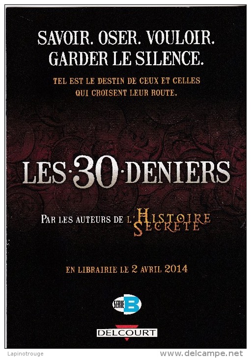 Dossier De Presse KORDEY PECAU Les 30 Deniers Delcourt 2014 - Press Books