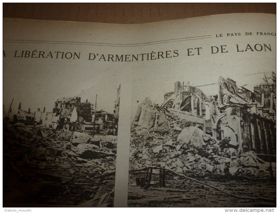 1918 LPDF: Les FANNIONS;Canadiens à Cambrai;Belges à Dixmude;Verzenay;Armentières;Laon;Un chien qui reconnait les avions
