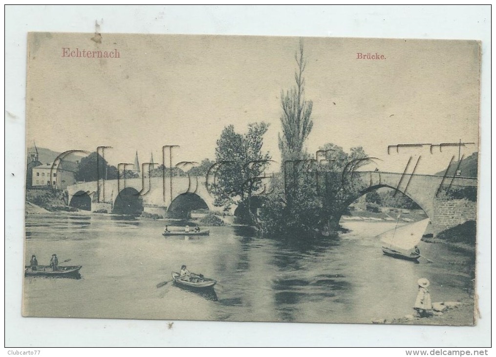 Echternach (Luxembourg) : Activité Nautique Près Du Pont En 1910 (animé) PF - Echternach