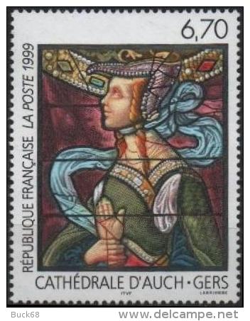 FRANCE Poste 3254 ** MNH Tableau : Vitrail De La Cathédrale D´Auch De Arnaud De MOLES - Ungebraucht