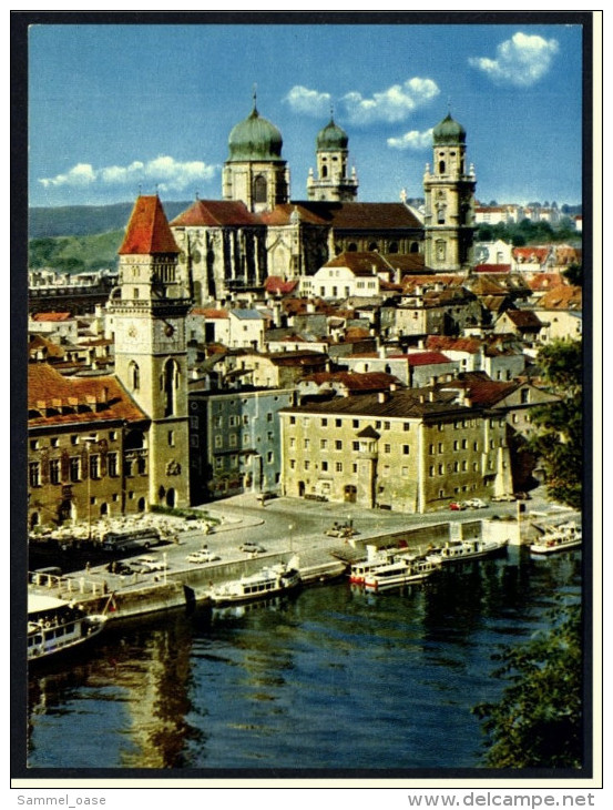 Passau  -  Blick Auf Rathaus Und Dom  -  Ansichtskarten Ca.1980    (3668) - Passau