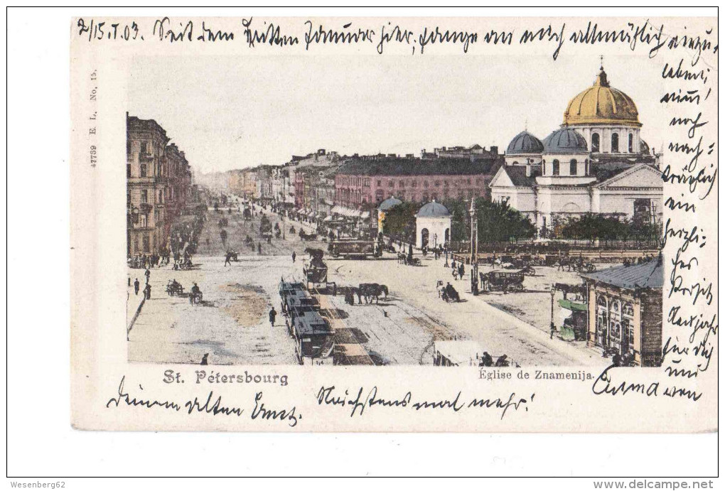 St Petersbourg Eglise De Znamenija 1903 OLD POSTCARD 2 Scans - Russia