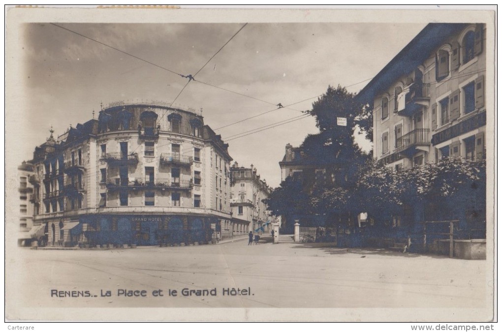 Carte Postale Ancienne,SUISSE,HELVETIA, SCHWEIZ,SWISS,SWITZERLAND ,VAUD,RENENS EN 1928,grand Hotel,rare - Renens