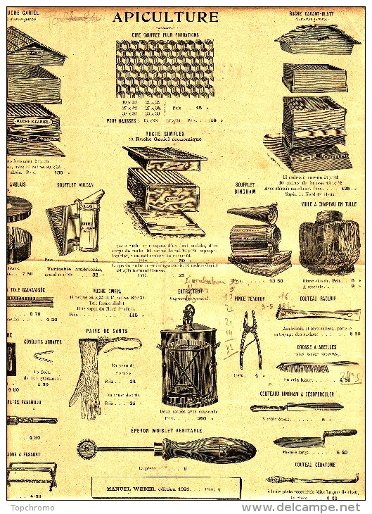 Matériel Apiculture Tarif Ruche.... Au Verso Grilles Kioques Portes Clöture - Matériel Et Accessoires