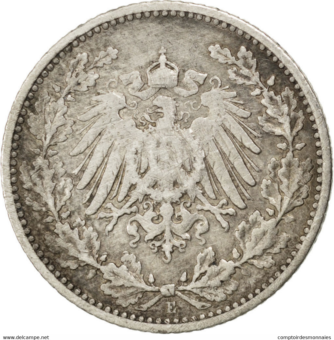 Monnaie, GERMANY - EMPIRE, 1/2 Mark, 1906, TTB, Argent, KM:17 - 1/2 Mark