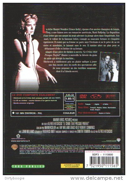 LE CRIME ETAIT PRESQUE PARFAIT - DVD - Alfred HITCHCOCK - Grace KELLY - Politie & Thriller