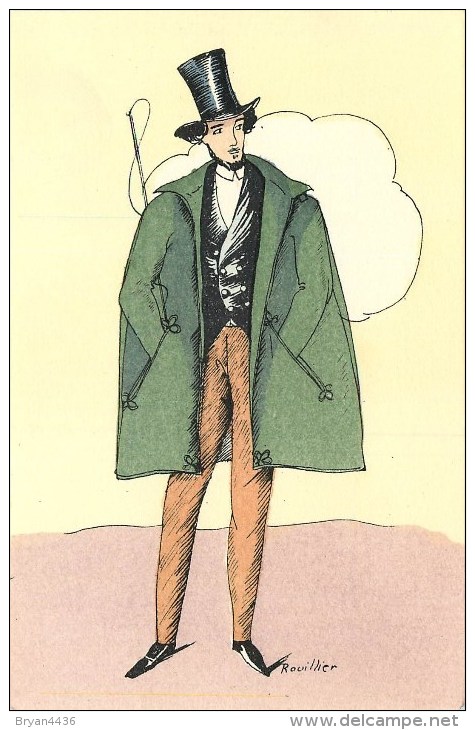 Rouillier - Illustrateur - Thème; La Mode - Histoire Du Costume - ** Restauration - 1842 ** -  Cpa En Très Bon état. - Rouillier