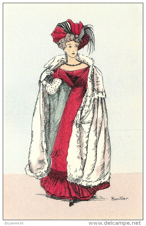 Rouillier - Illustrateur - Thème; La Mode - Histoire Du Costume - ** Restauration - 1824 ** -  Cpa En Très Bon état. - Rouillier