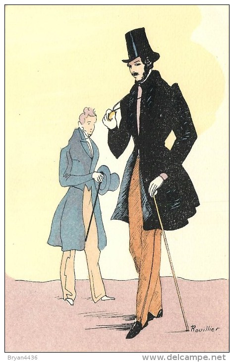 Rouillier - Illustrateur - Thème; La Mode - Histoire Du Costume - ** Restauration - 1838 ** -  Cpa En Très Bon état. - Rouillier