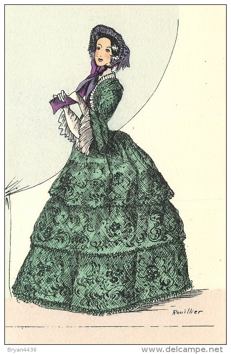 Rouillier - Illustrateur - Thème; La Mode - Histoire Du Costume - ** Restauration - 1845 ** -  Cpa En Très Bon état. - Rouillier