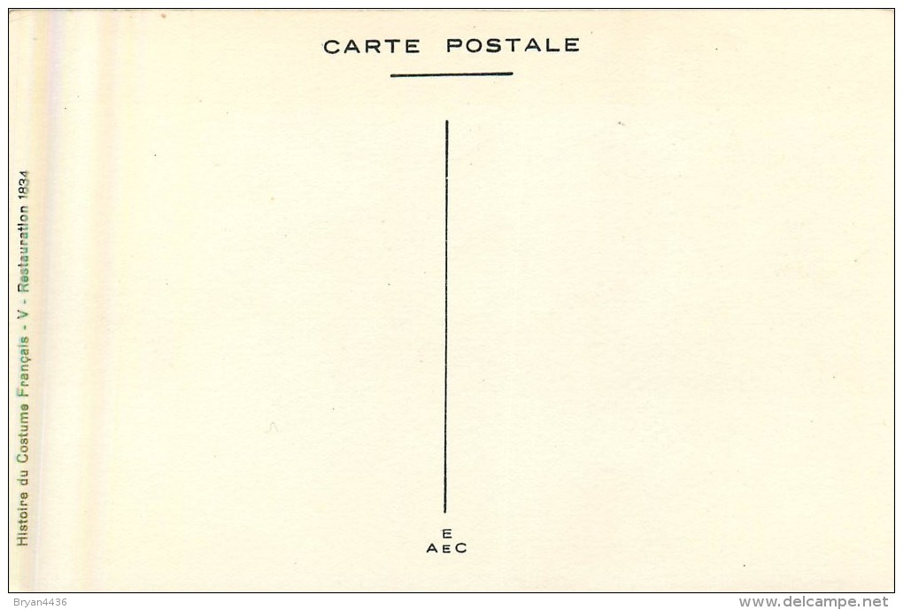 Rouillier - Illustrateur - Thème; La Mode - Histoire Du Costume - ** Restauration - 1834 ** -  Cpa En Très Bon état. - Rouillier