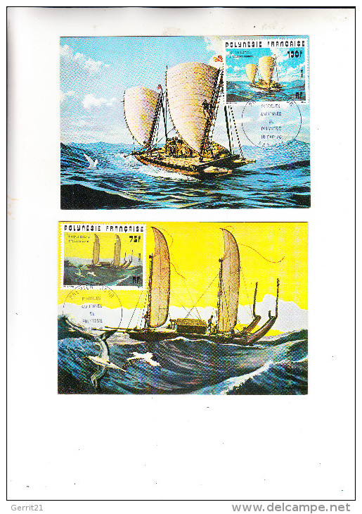 FRANZÖSISCH POLYNESIEN, 1976, Michel 224 - 227, Maximum-Karten - Maximumkaarten
