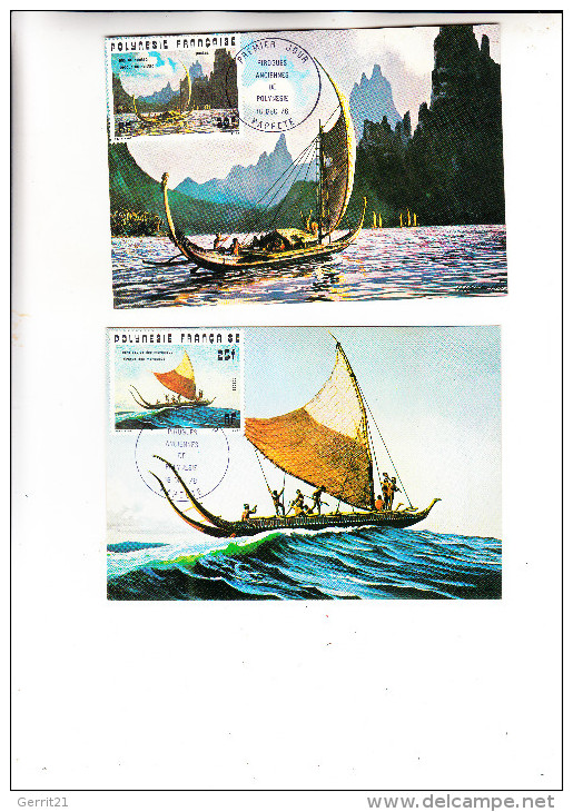 FRANZÖSISCH POLYNESIEN, 1976, Michel 224 - 227, Maximum-Karten - Maximumkarten