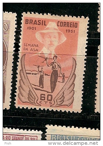 Brazil ** & Semana Da Aviação, Santos Dumont 1951 (501) - Unused Stamps