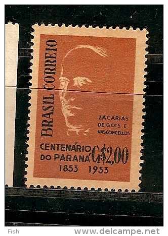 Brazil ** & Cent. Do Paraná, Zacarias De Gois E Vasconcelos  1853- 1953 (557) - Ungebraucht