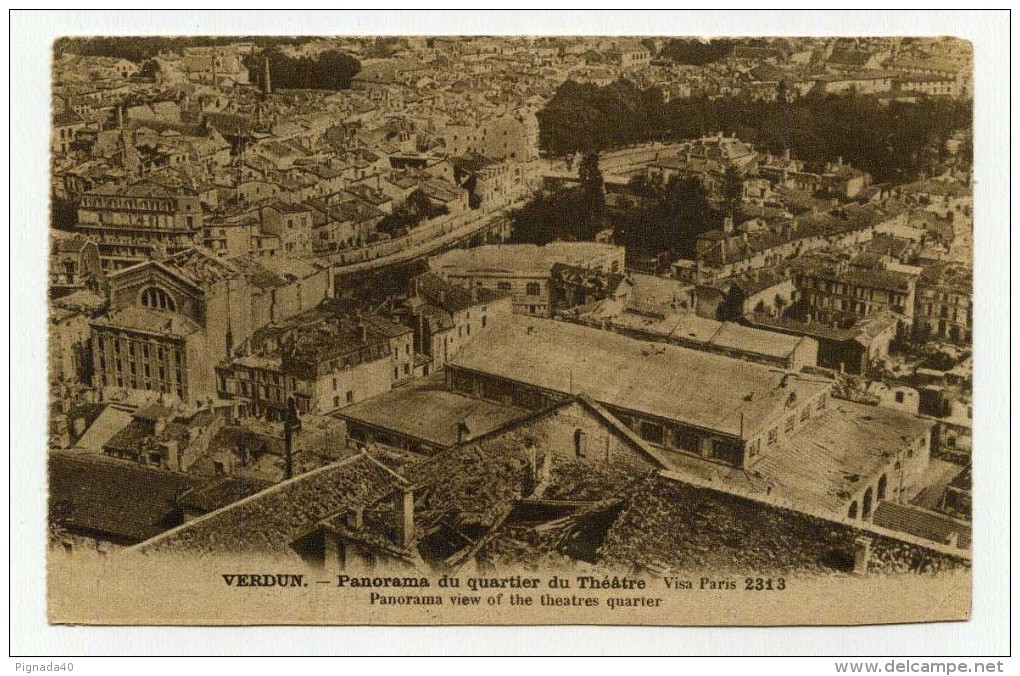 CP , 55 , VERDUN , Panorama Du Quartier Du Théâtre - Verdun
