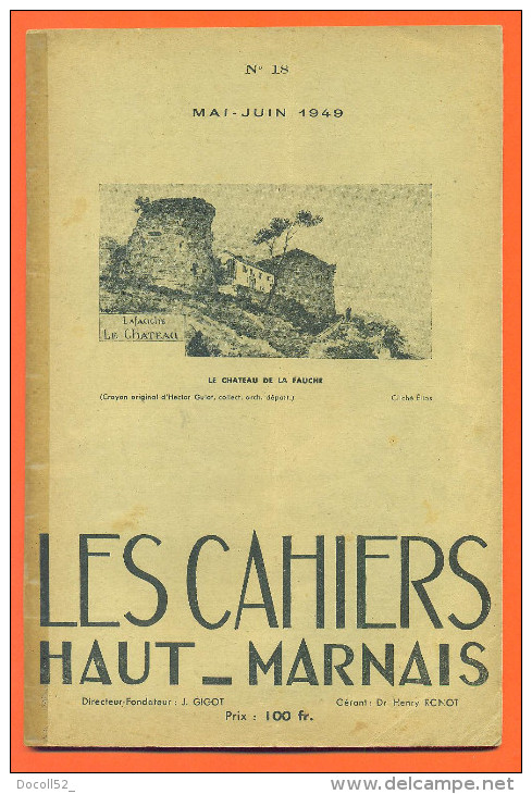 Les Cahiers Haut-marnais  " Rare N°18" - Voir 2 Scans Dont Le Sommaire - Champagne - Ardenne