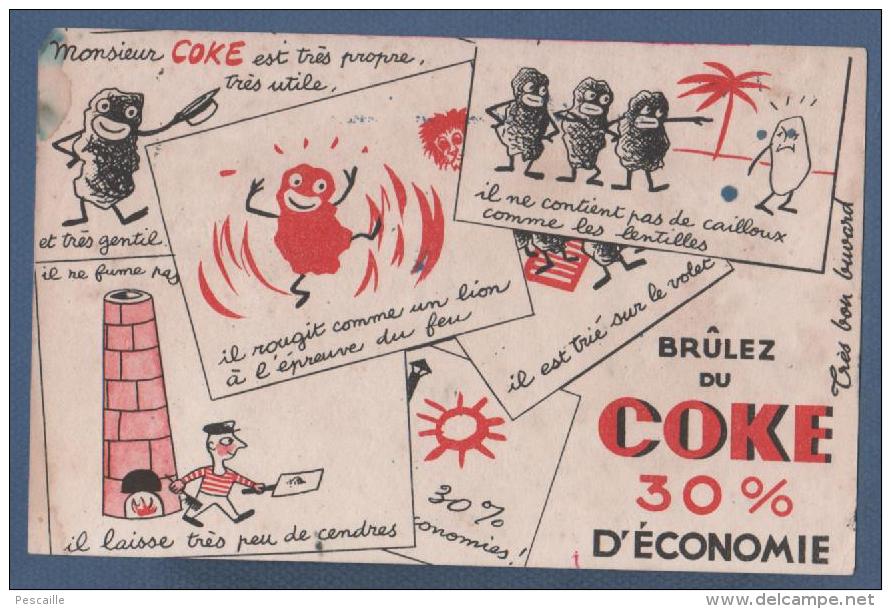 BUVARD BRÛLEZ DU COKE 30% D'ECONOMIE - 21 X 13.5 Cm - Öl & Benzin