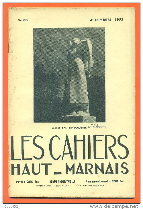 Les Cahiers Haut-marnais  "  N°30  " - Voir 2 Scans Dont Le Sommaire - Champagne - Ardenne