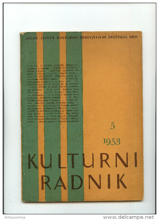 Kulturni Radnik-----old Magazine - Idiomas Eslavos