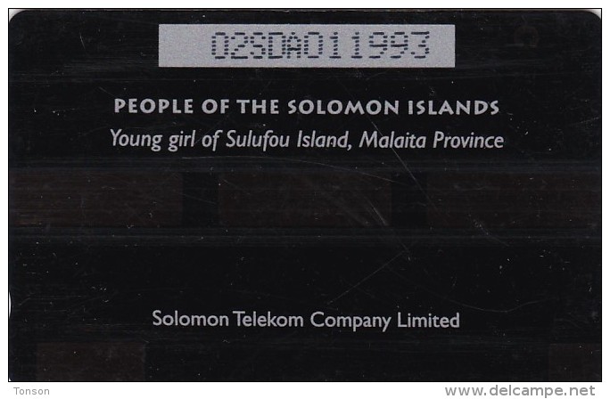 Solomon Islands, SOL-006, SI$ 20, Traditional Head Gear,  Young Girl Of Sulufou Island (Letter C), 2 Scans - Solomon Islands