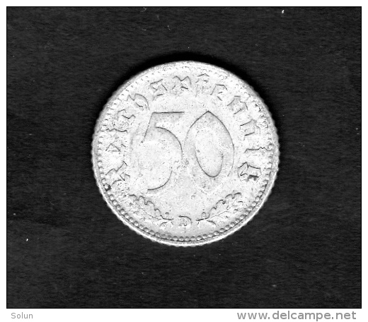 GERMANY 50 REICHSPFENNIG 1943 D COIN - 50 Reichspfennig