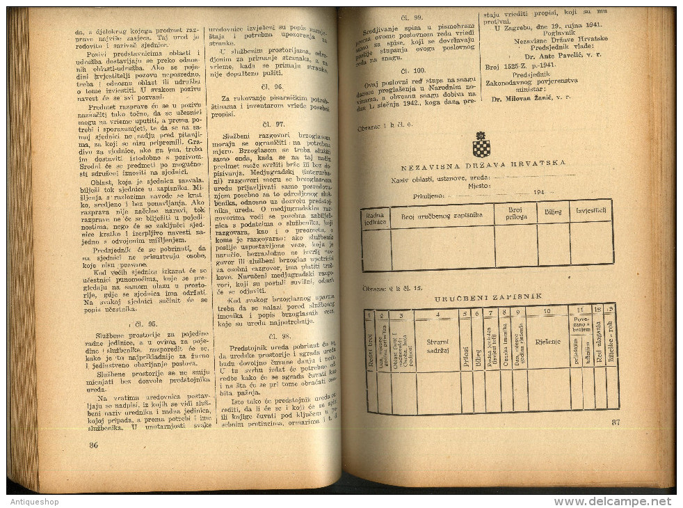 Zakonske Odredbe U Upravi Nastavne Struke----old Book - Slawische Sprachen