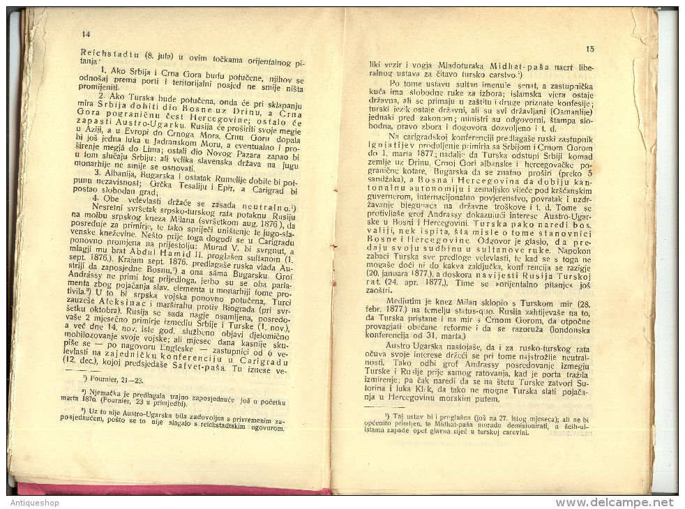 Povijest Okupacije Bosne I Hercegovine 1878------old Book - Slawische Sprachen