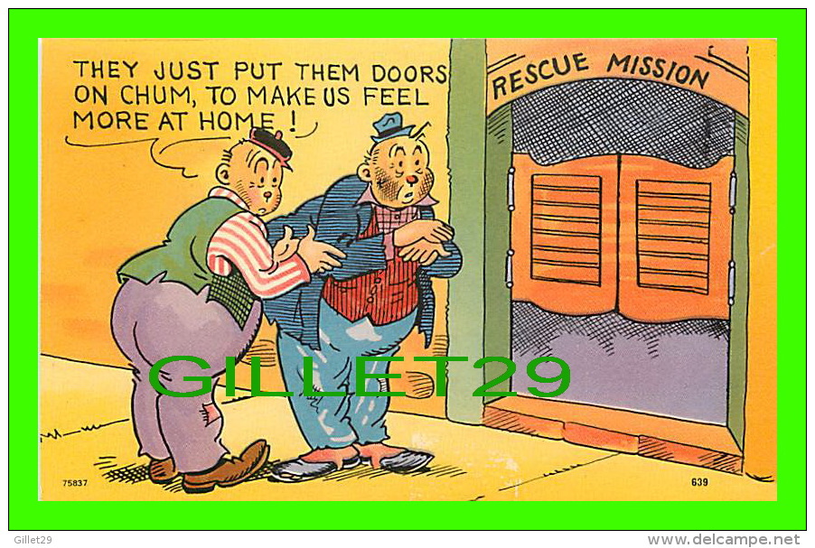 COMICS - HUMOUR - RESCUE MISSION, THEY JUST OUT THEM DOORS ON CHUM  - TICHNOR QUALITY VIEWS - - Bandes Dessinées