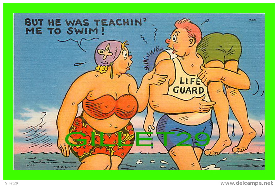 COMICS - HUMOUR - BUT HE WAS TEACHIN'ME TO SWIN ! - TICHNOR QUALITY VIEWS - - Bandes Dessinées