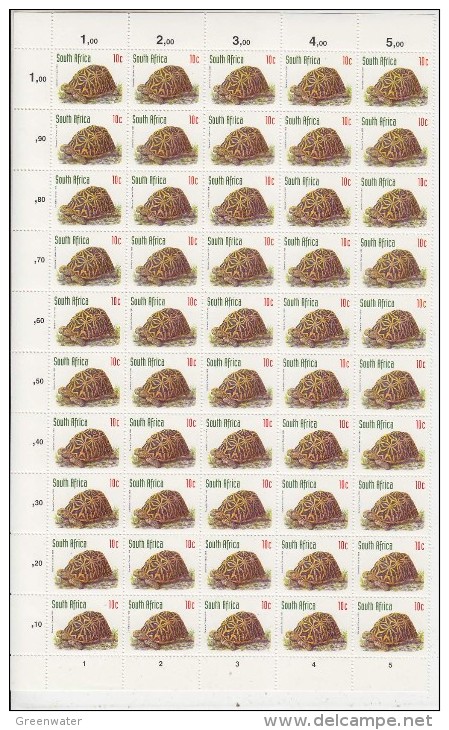 South Africa 1997 Turtle 1v 50v Part Of Sheetlet ** Mnh (F1875) - Nuevos