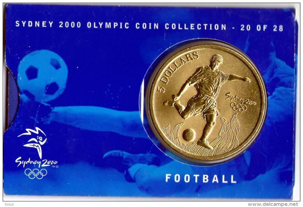 AUSTRALIA  2000 SYDNEY OLYMPIC COIN COLLECTION FOOTBALL 5 DOLLARS - Münz- Und Jahressets