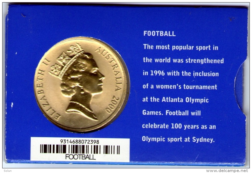 AUSTRALIA  2000 SYDNEY OLYMPIC COIN COLLECTION FOOTBALL 5 DOLLARS - Ongebruikte Sets & Proefsets