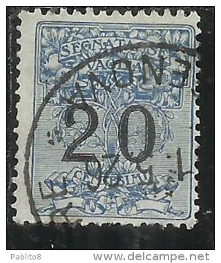 ITALY KINGDOM ITALIA REGNO 1924 SEGNATASSE PER VAGLIA 20 CENTESIMI USED - Strafport Voor Mandaten