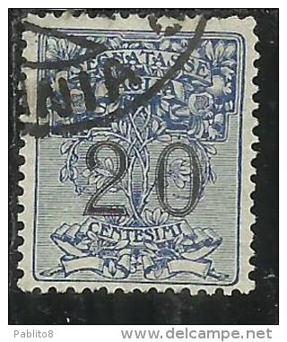 ITALY KINGDOM ITALIA REGNO 1924 SEGNATASSE PER VAGLIA 20 CENTESIMI USED - Taxe Pour Mandats